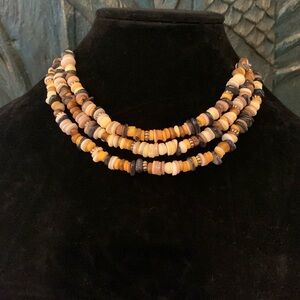 Free People Shell Stone Bead Necklace